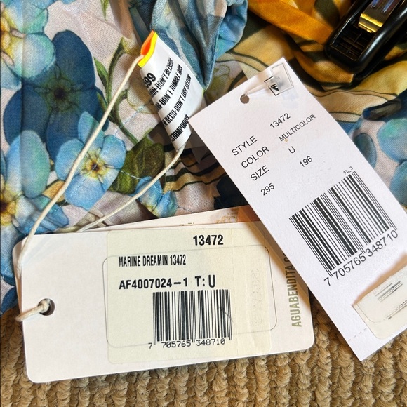 NWT Agua Bendita return to the roots sarong coverup in marine dreamin one size - Picture 7 of 10